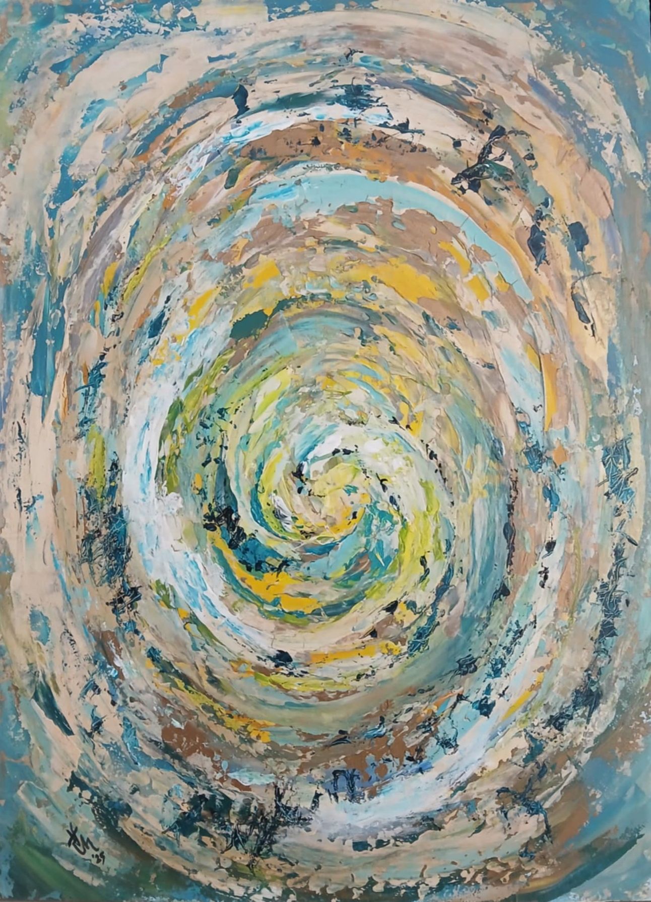 Idő - Spirál / 2025. 50x70 cm- tábla